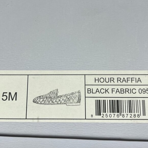New in Box Aerosoles Hour Raffia Loafer in Black with Size 5 - Picture 6 of 13